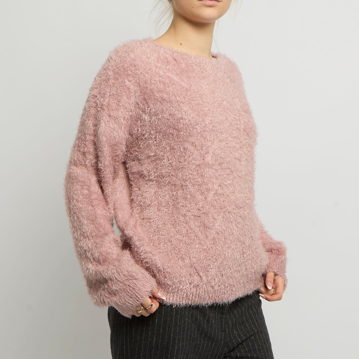 Soft Knitted Scoop Neck Jumper - UK 14