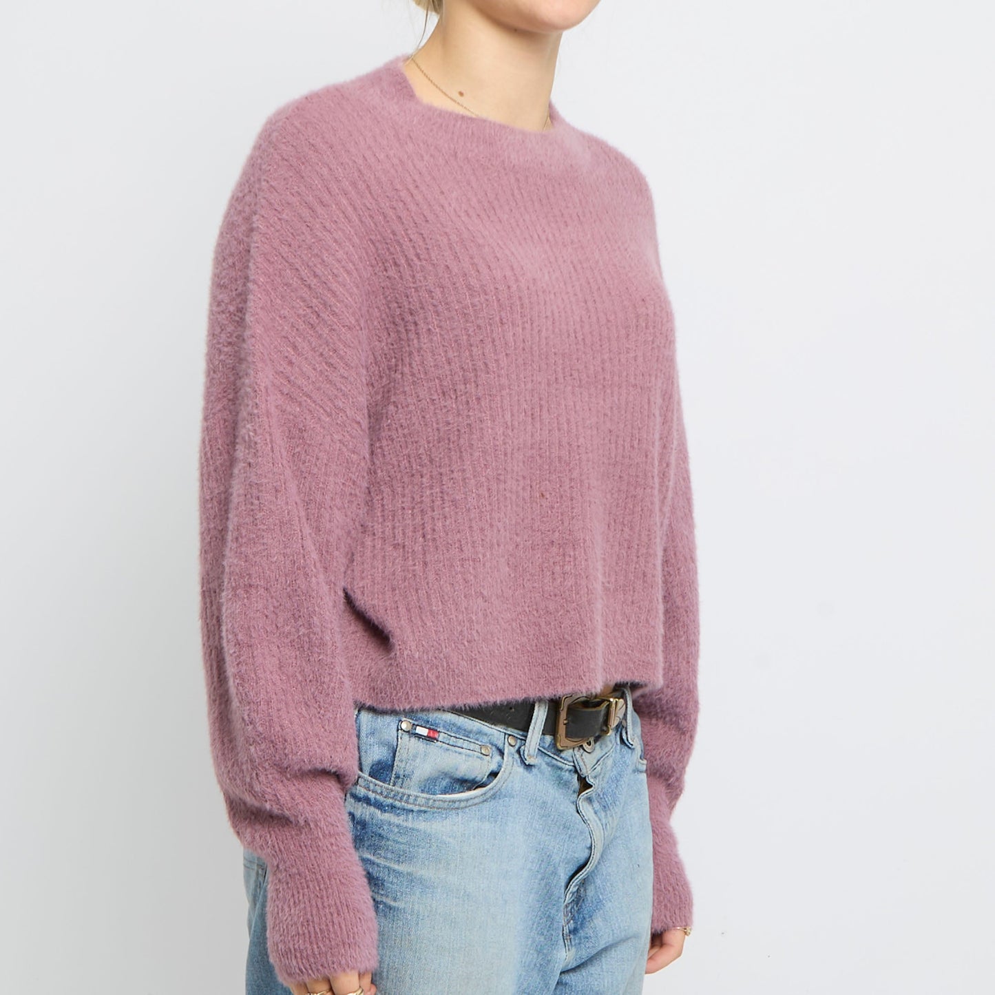 Soft Knit Batwing Cropped Jumper- UK 14