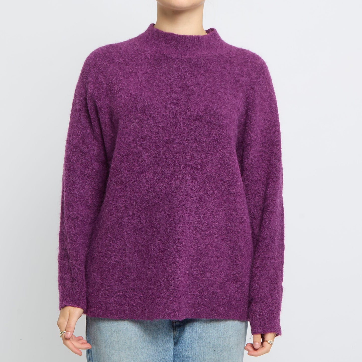 Heavy Knit Crewneck Sweater - UK 14