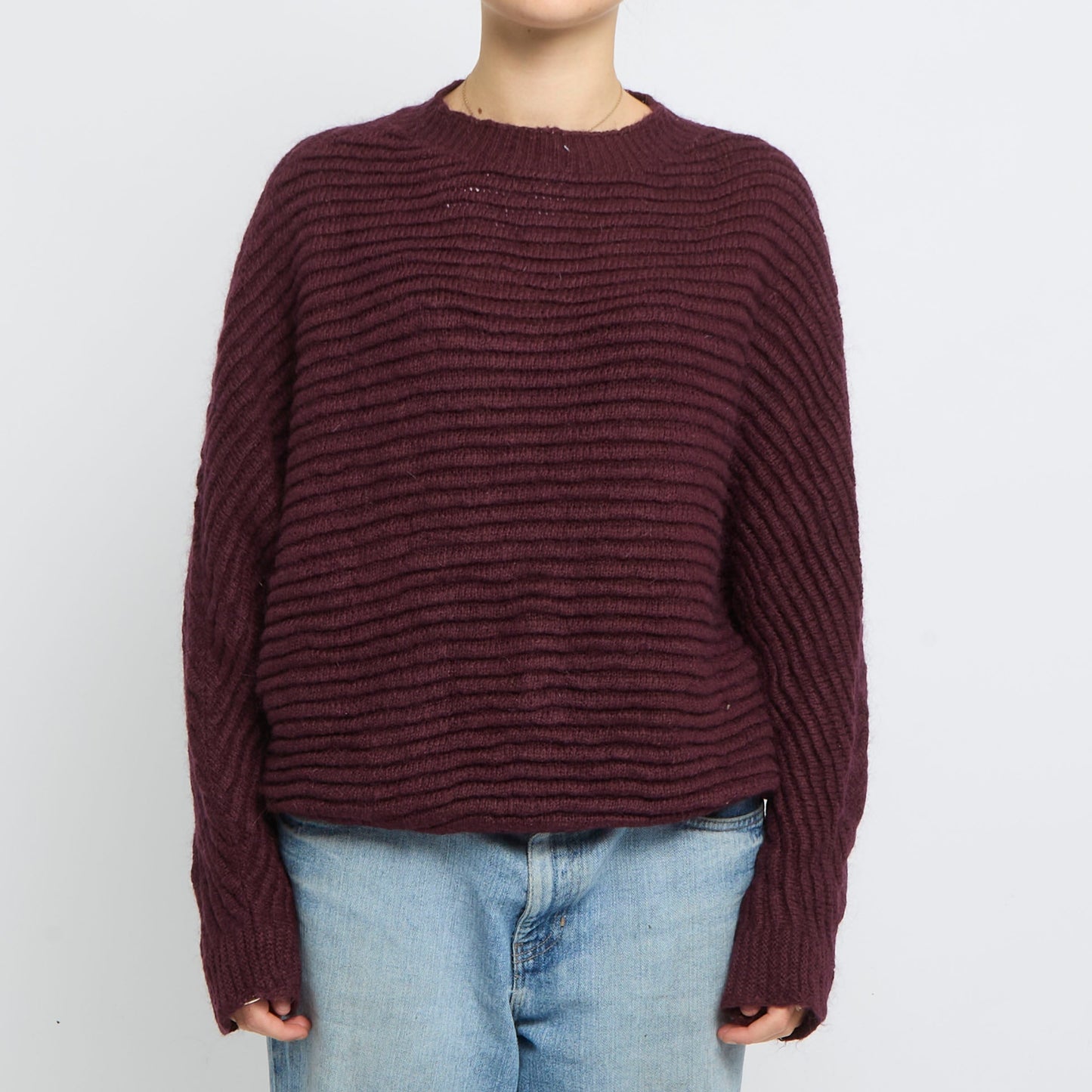 Ribbed Batwing Oversize Jumper- UK 14