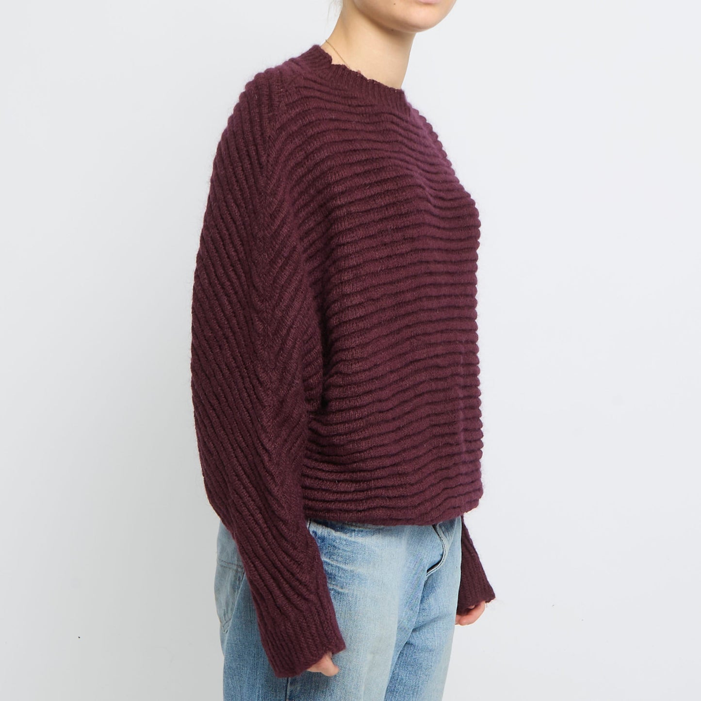 Ribbed Batwing Oversize Jumper- UK 14