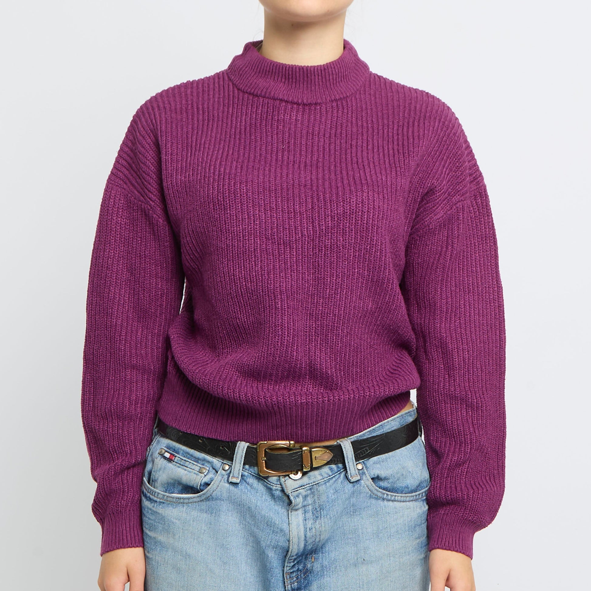 Ribbed Heavy-Knitted Jumper- UK 14