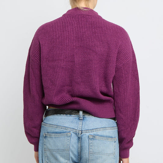 Ribbed Heavy-Knitted Jumper- UK 14