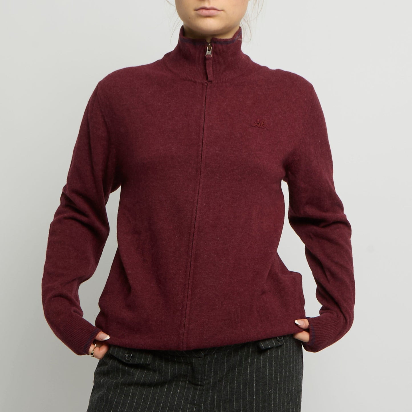 Kappa Zip Up Knitted Sweatshirt - UK 14