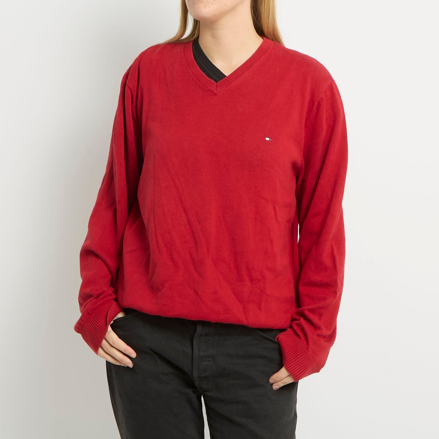 Tommy Hilfiger V-Neck Sweatshirt - UK 14