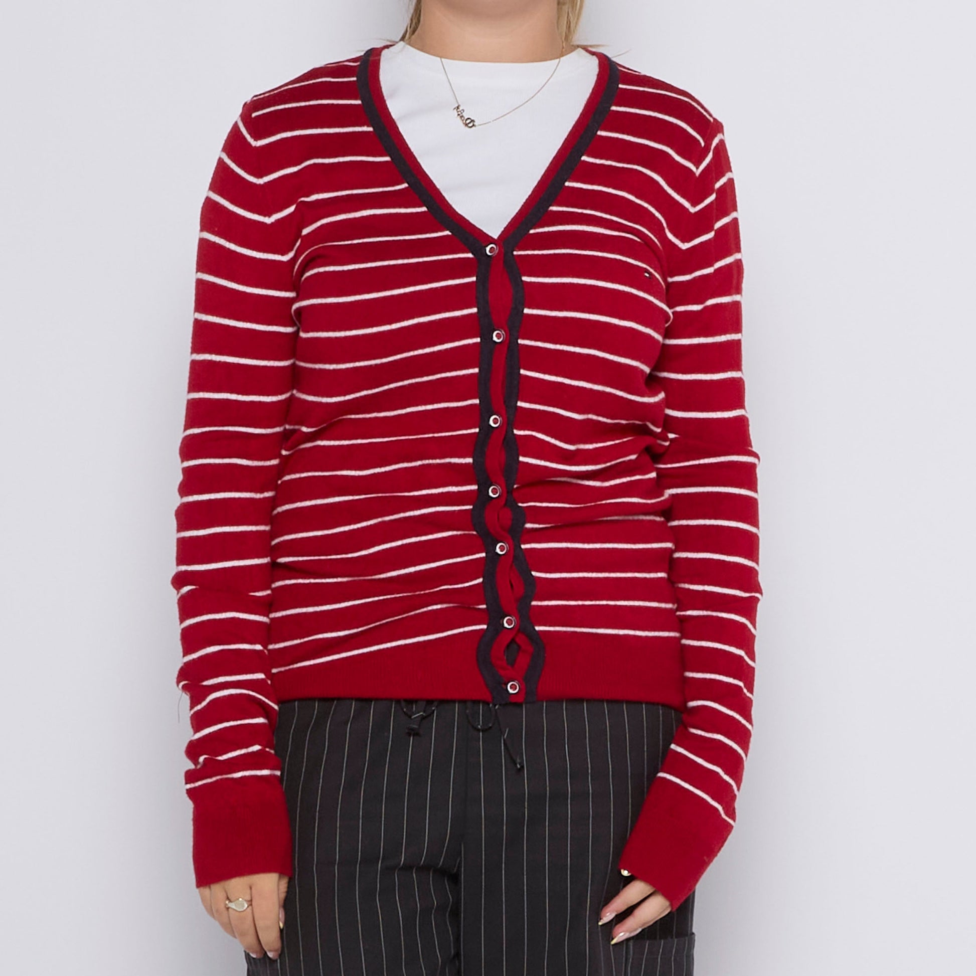 Tommy Hilfiger Striped Cardigan - UK 14