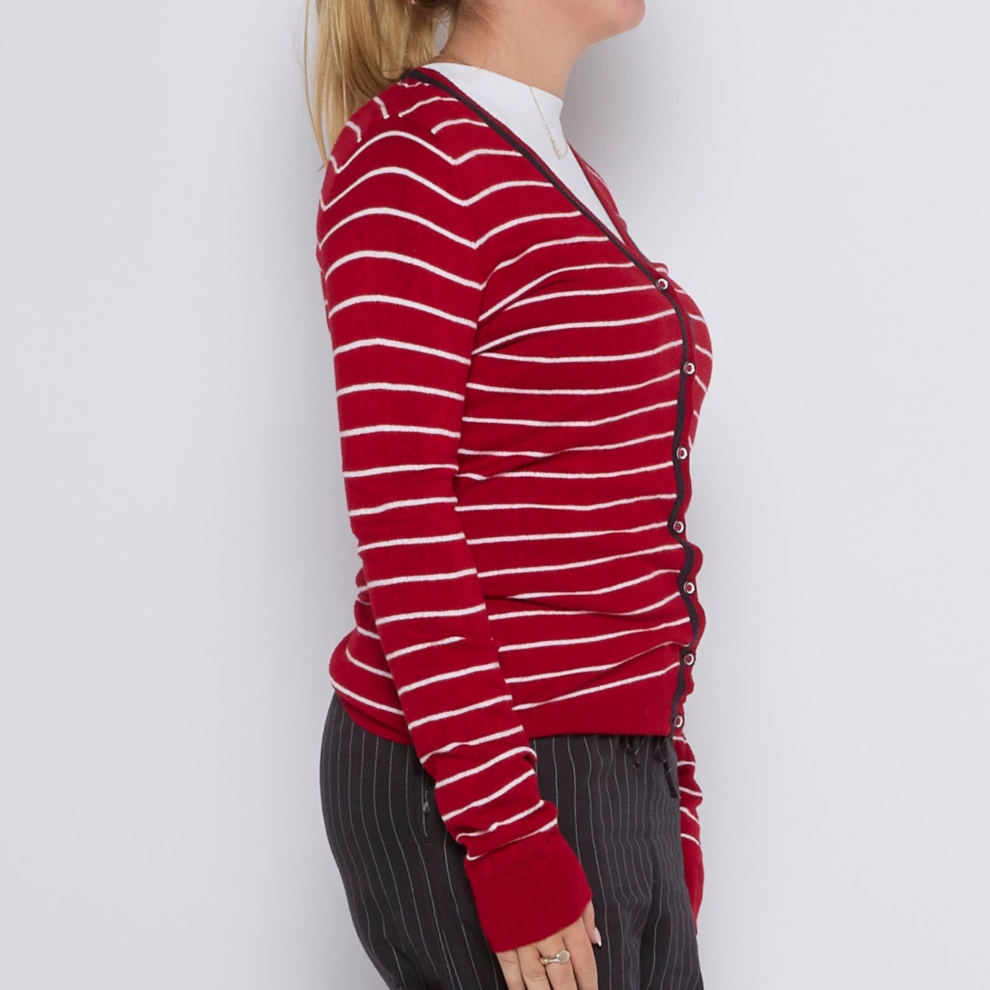 Tommy Hilfiger Striped Cardigan - UK 14