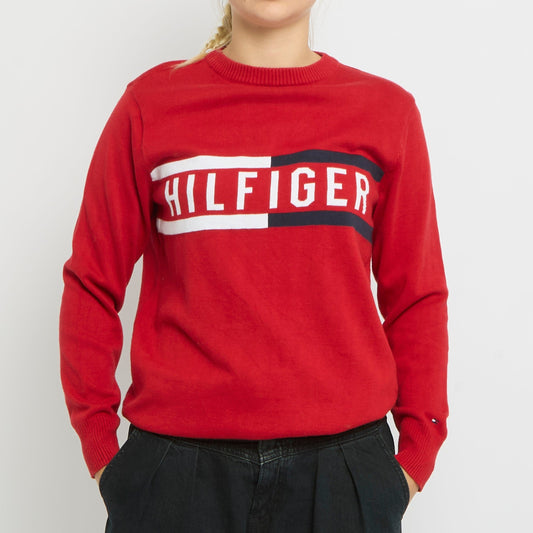 Tommy Hilfiger Graphic Knitted Sweater-UK 14