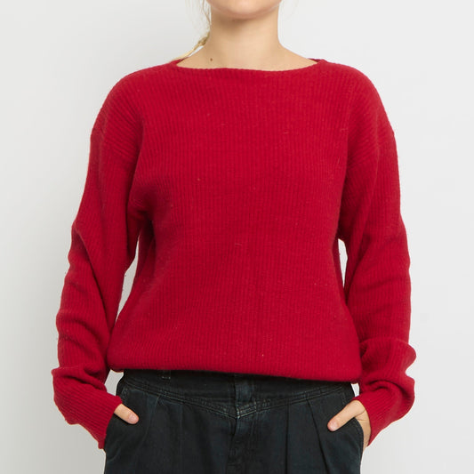 Benetton Heavy Knit Crewneck Sweater - UK 14