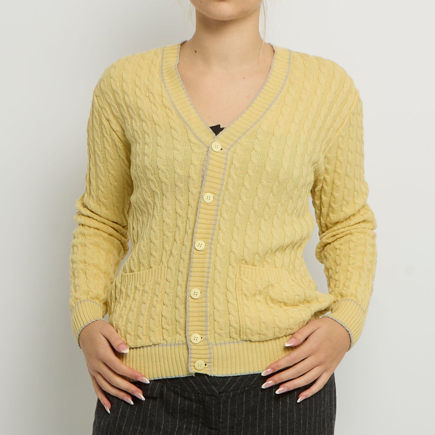 Cable Knit Cardigan - UK 14