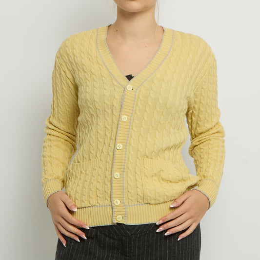 Cable Knit Cardigan - UK 14