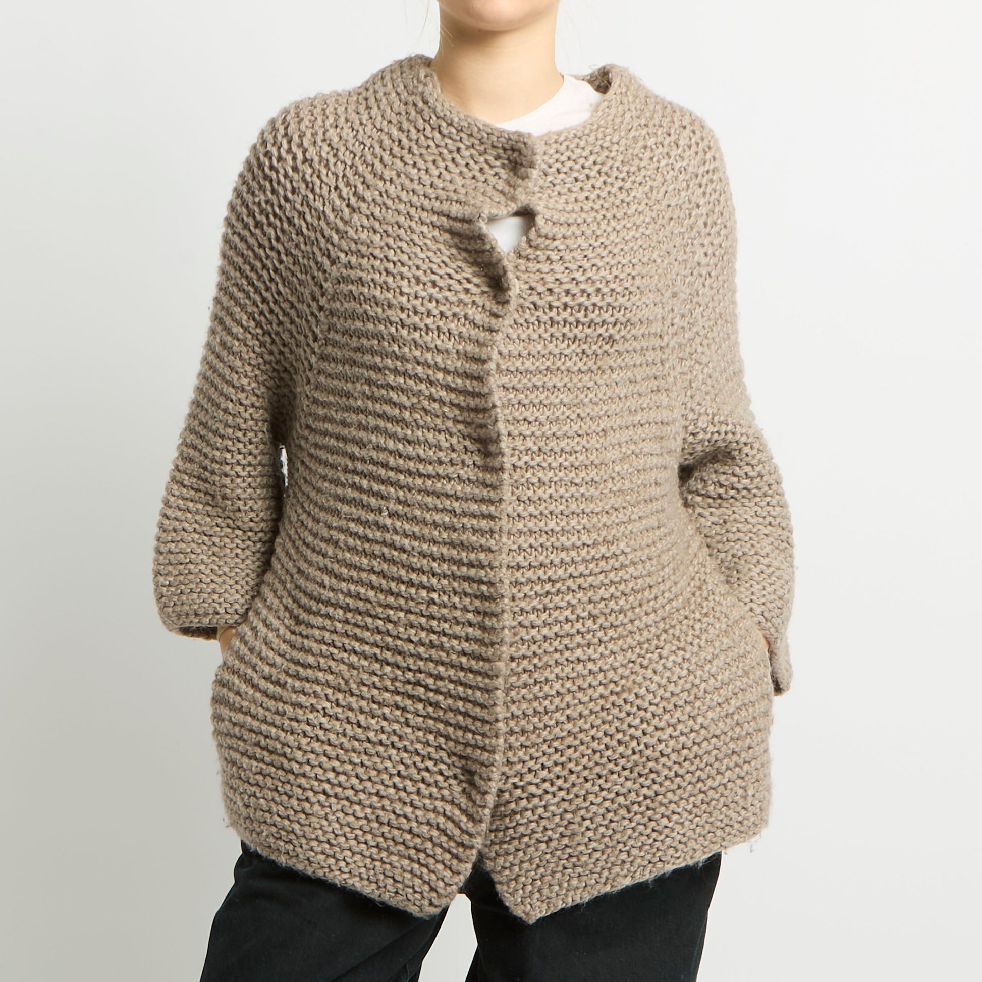 Chunky Knit Long Cardigan - UK 16