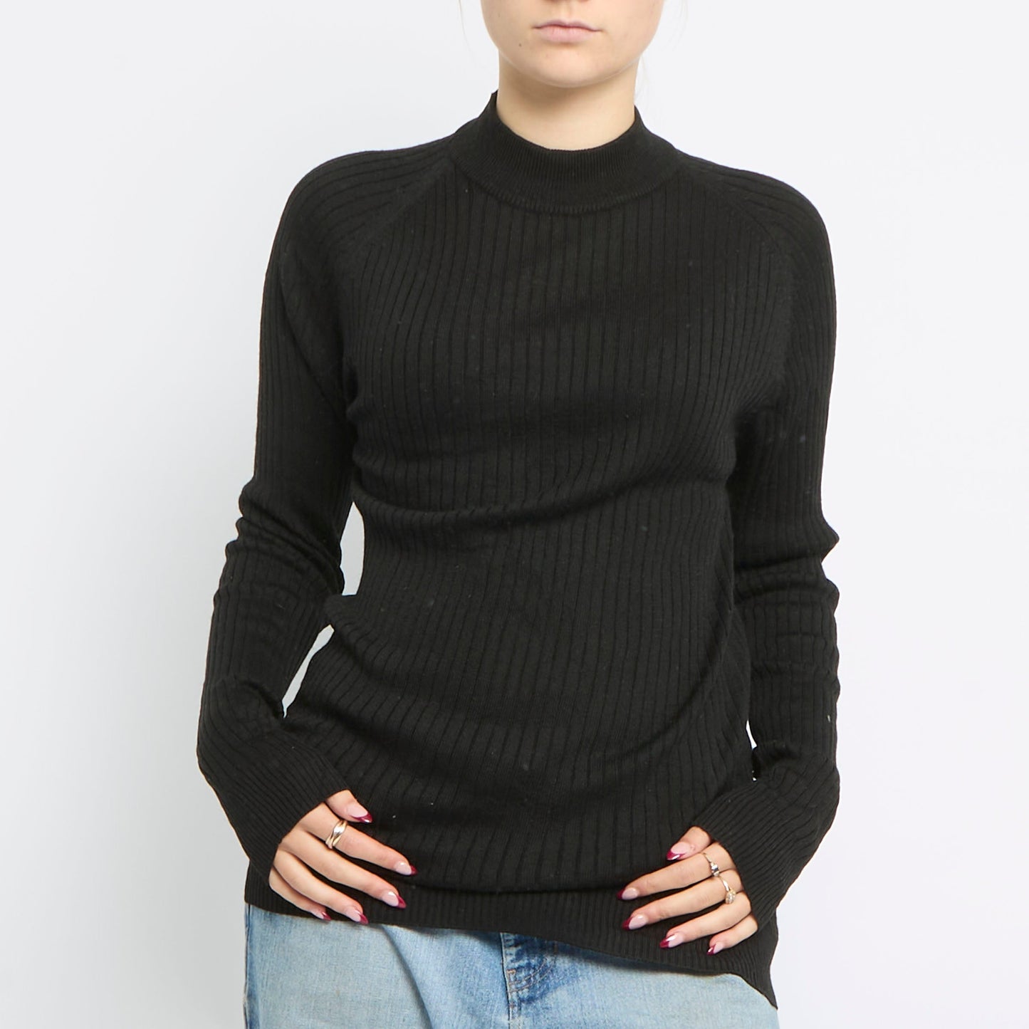 Ribbed Knitted Top - UK 16