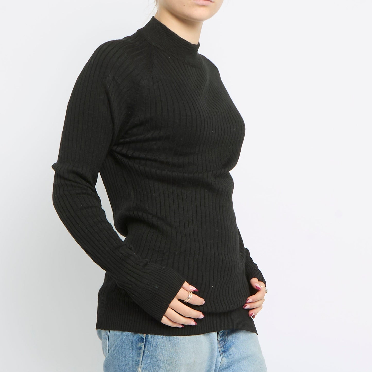 Ribbed Knitted Top - UK 16