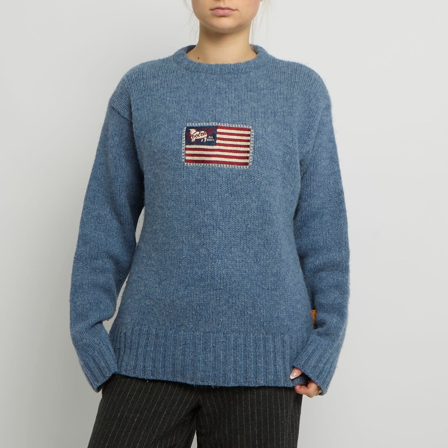 Flag Logo Detail Knitted Jumper - UK 16