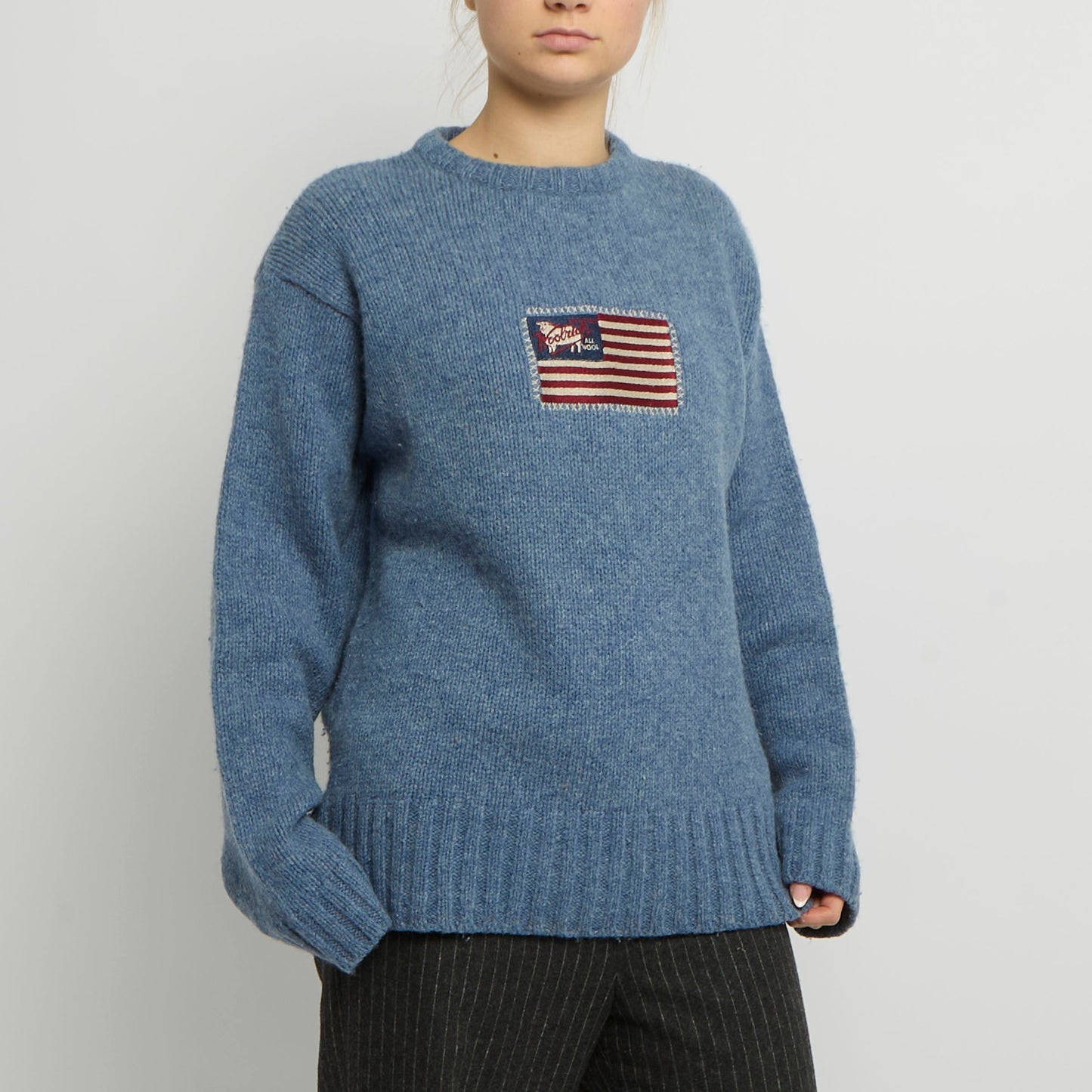 Flag Logo Detail Knitted Jumper - UK 16