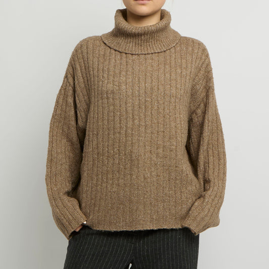 Polo Neck Knitted Jumper - UK 16