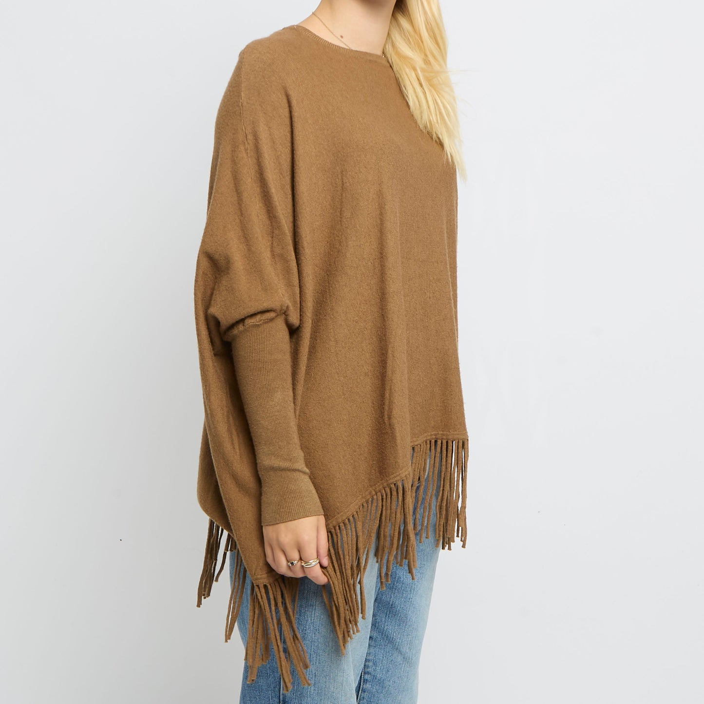 Batwing Fringe Hem Jumper- UK 16