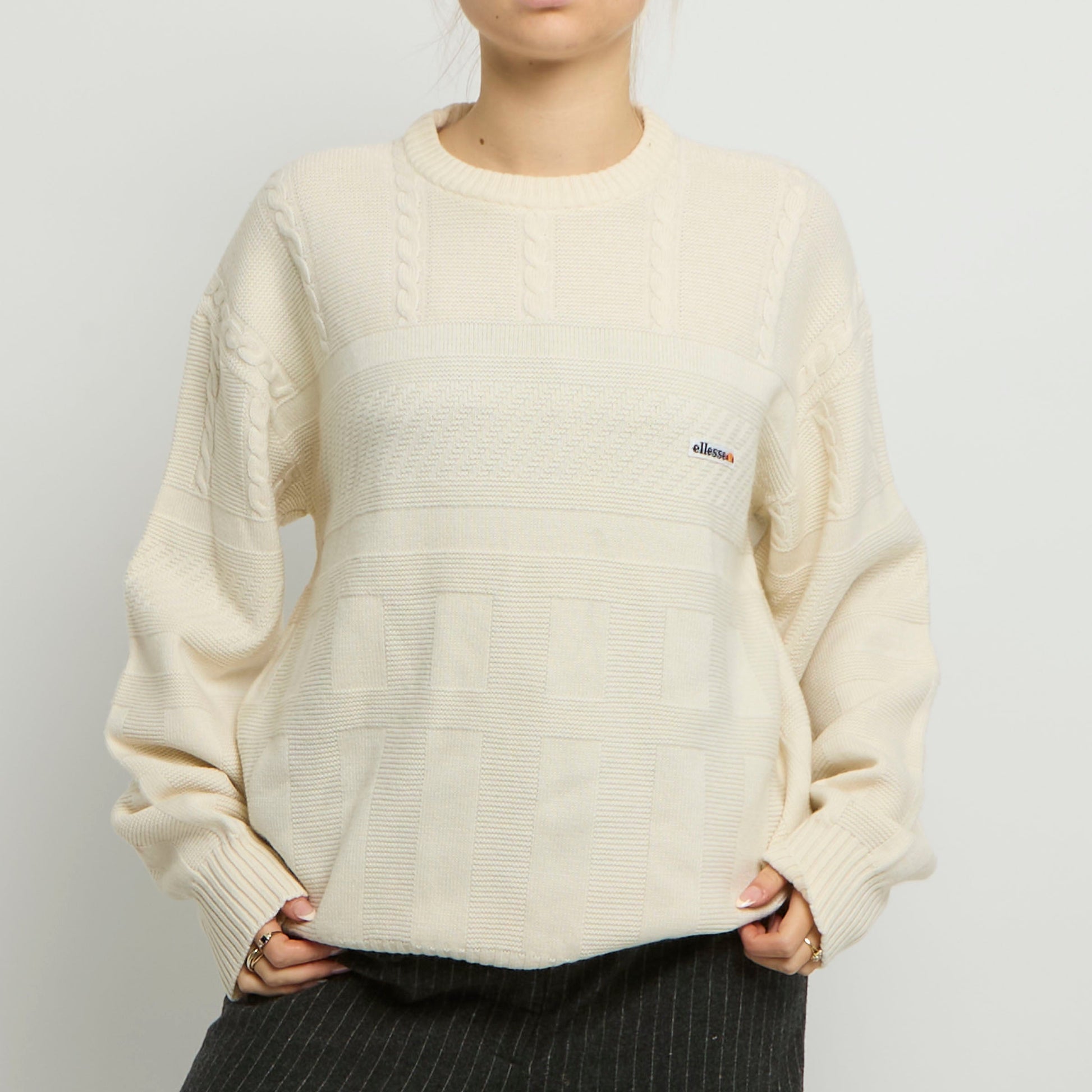 Ellesse Cable Knit Jumper - UK 16