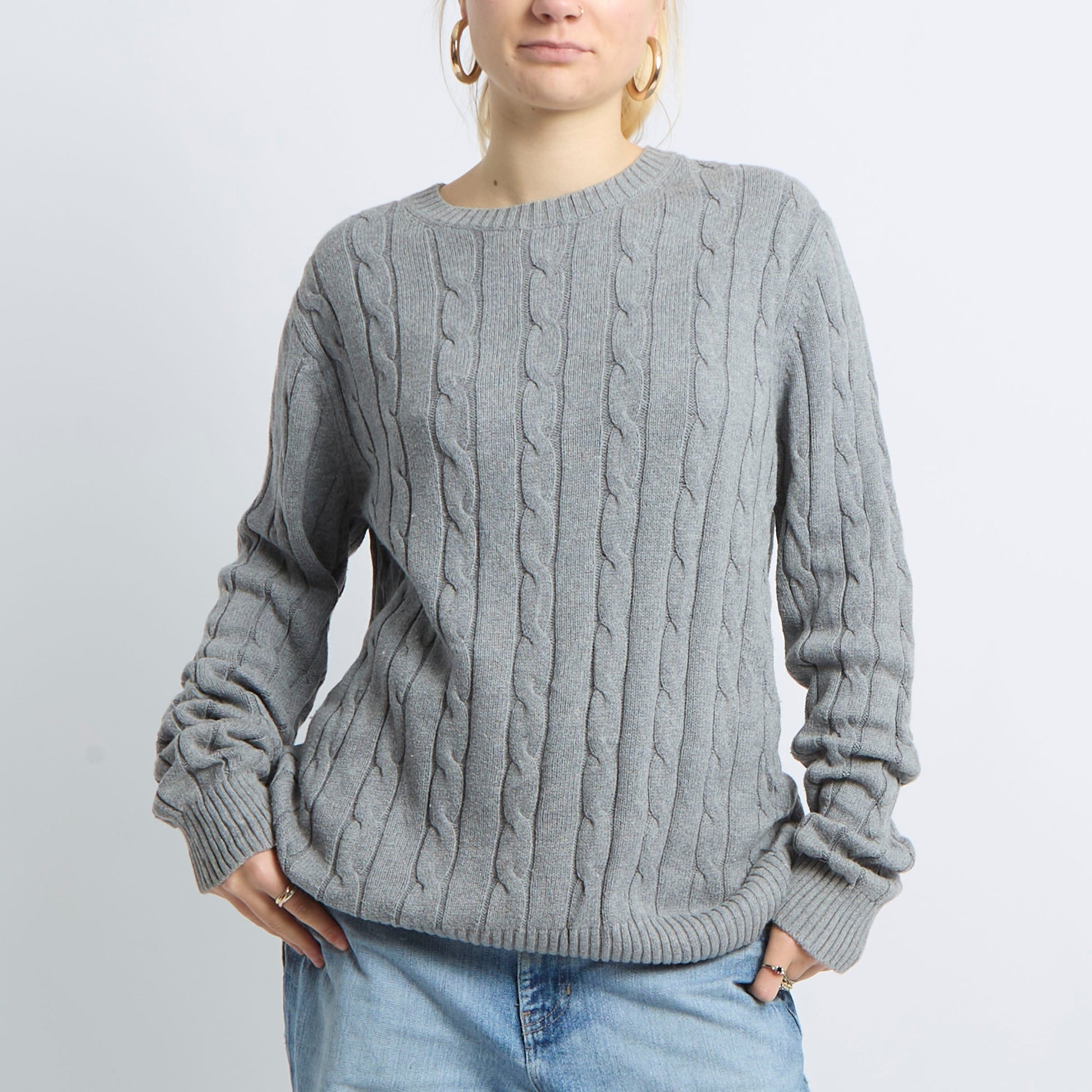 Cable Knit Sweatshirt - UK 16