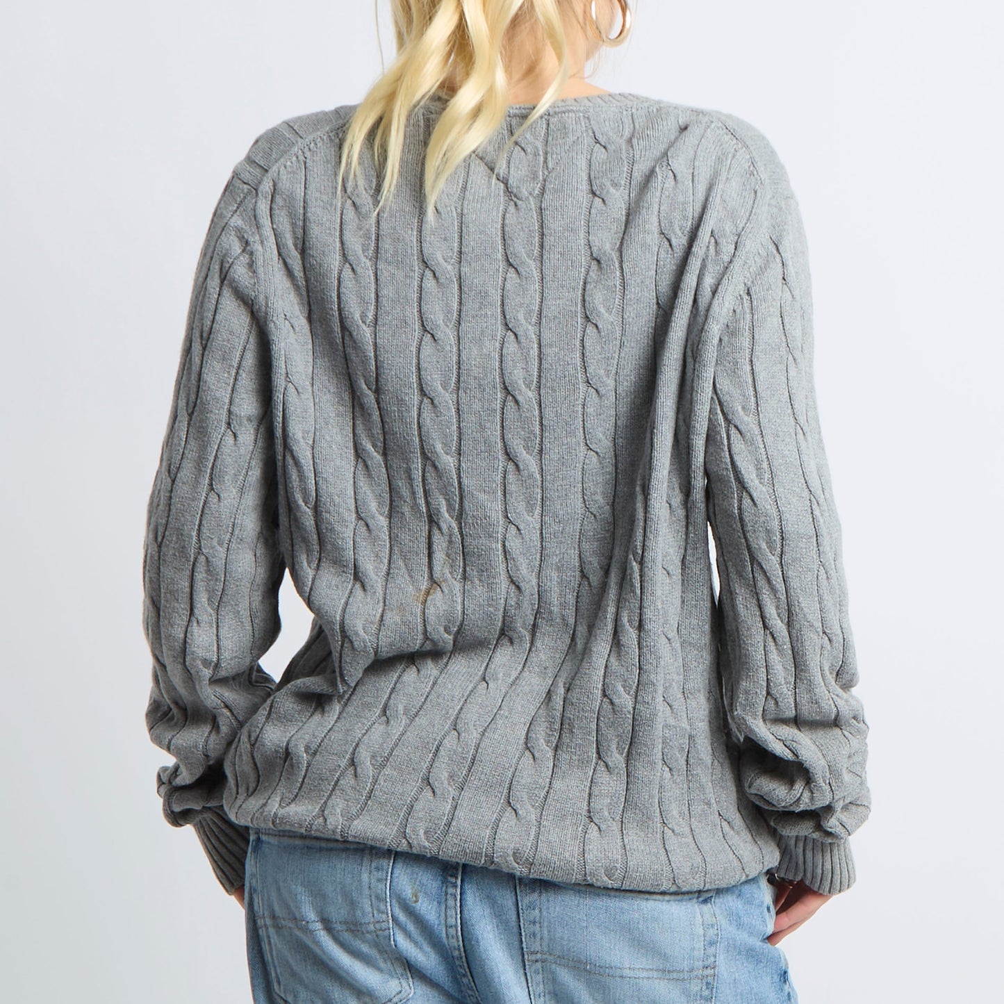 Cable Knit Sweatshirt - UK 16