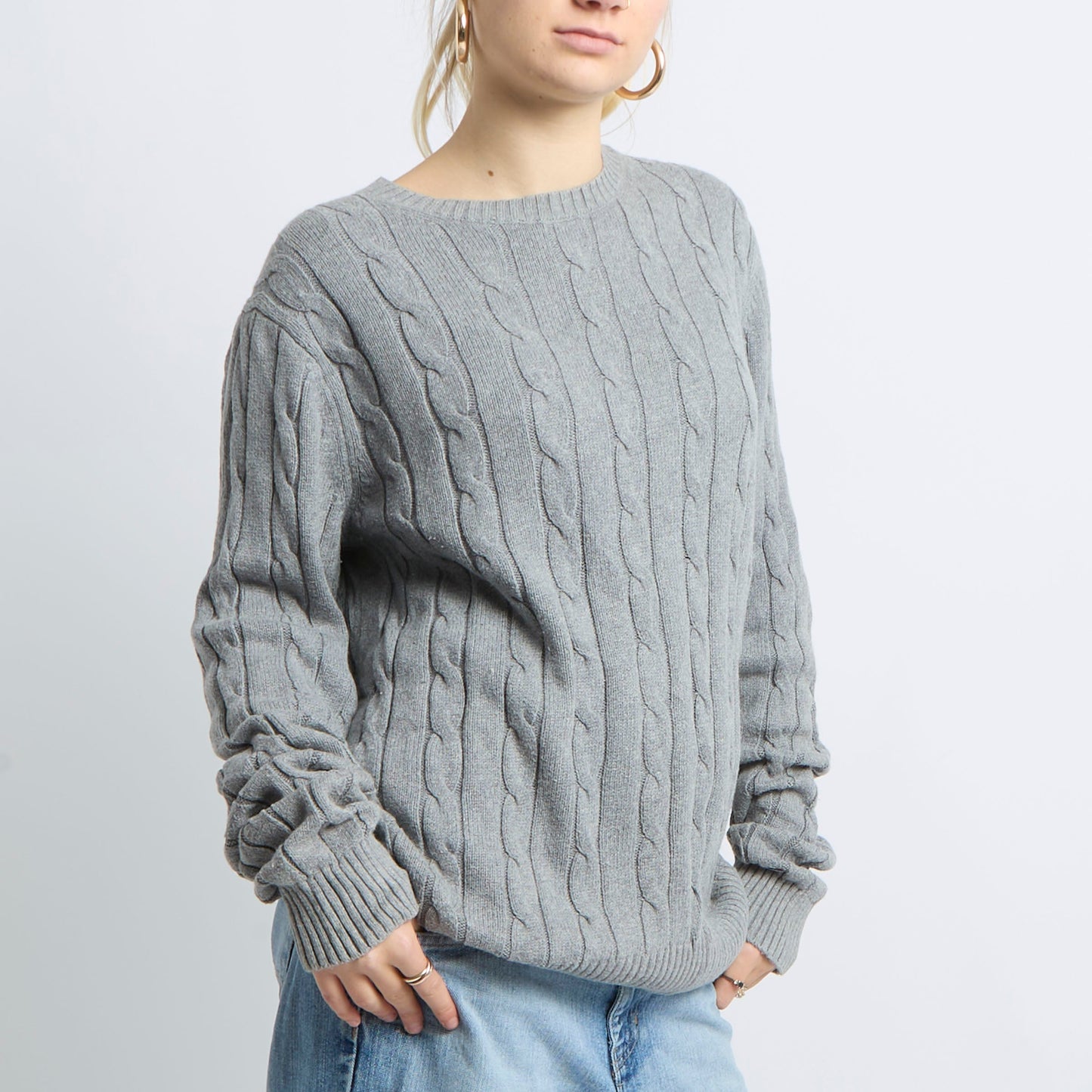 Cable Knit Sweatshirt - UK 16