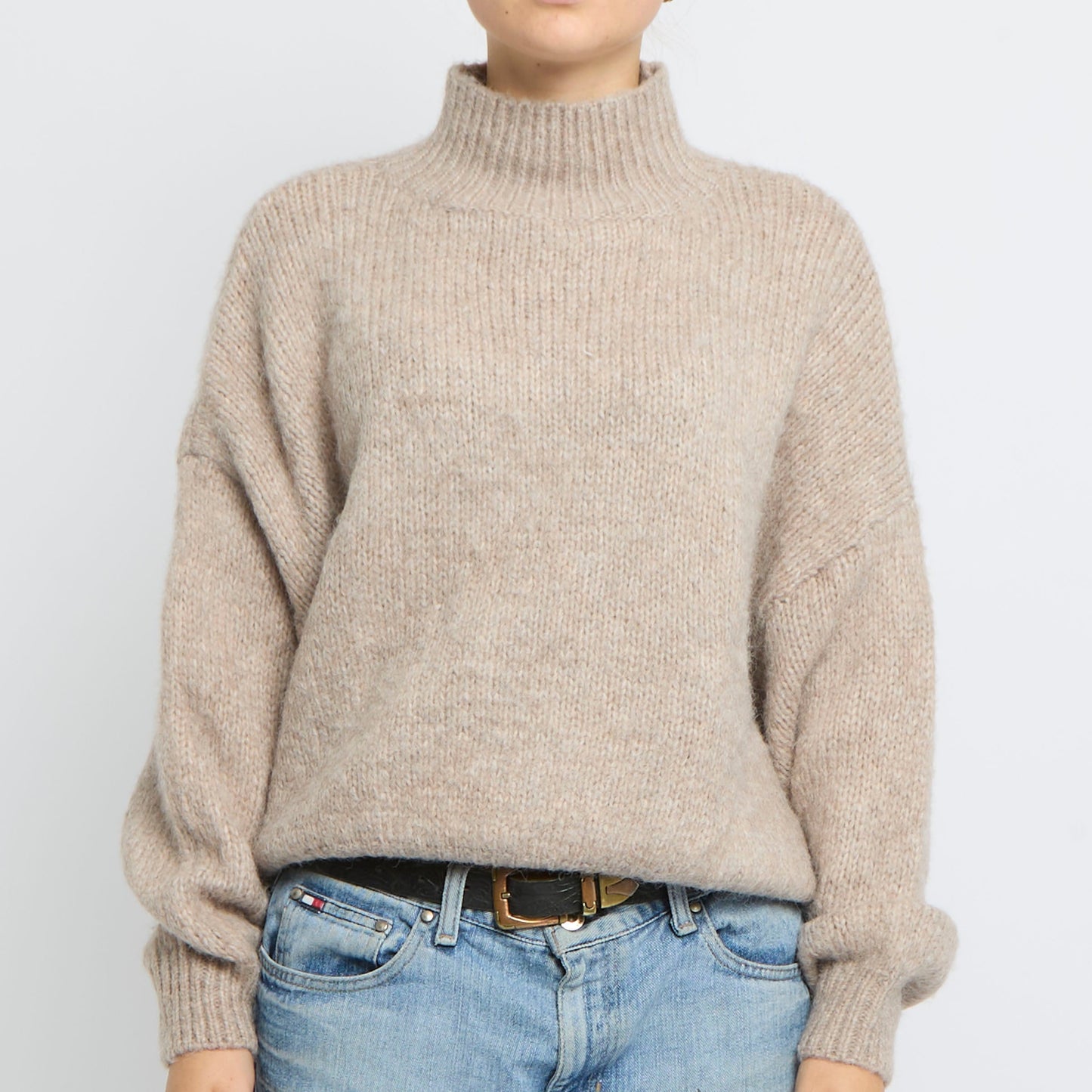 Heavy-Knit-Turtleneck-Sweater - UK 16