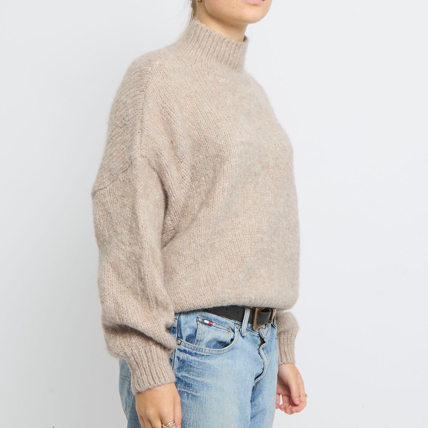 Heavy-Knit-Turtleneck-Sweater - UK 16