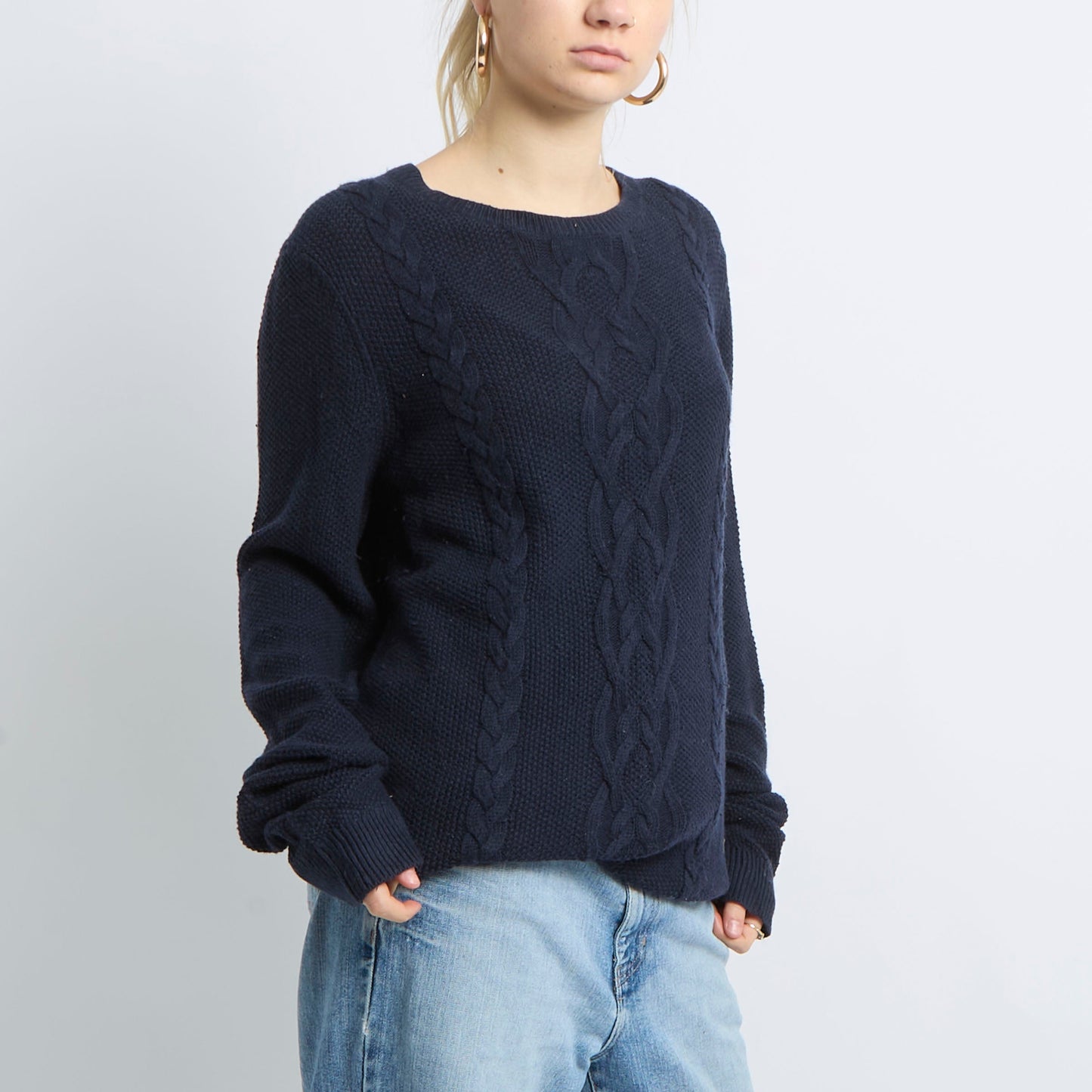 Chunky Cable Detail Sweatshirt - UK 16