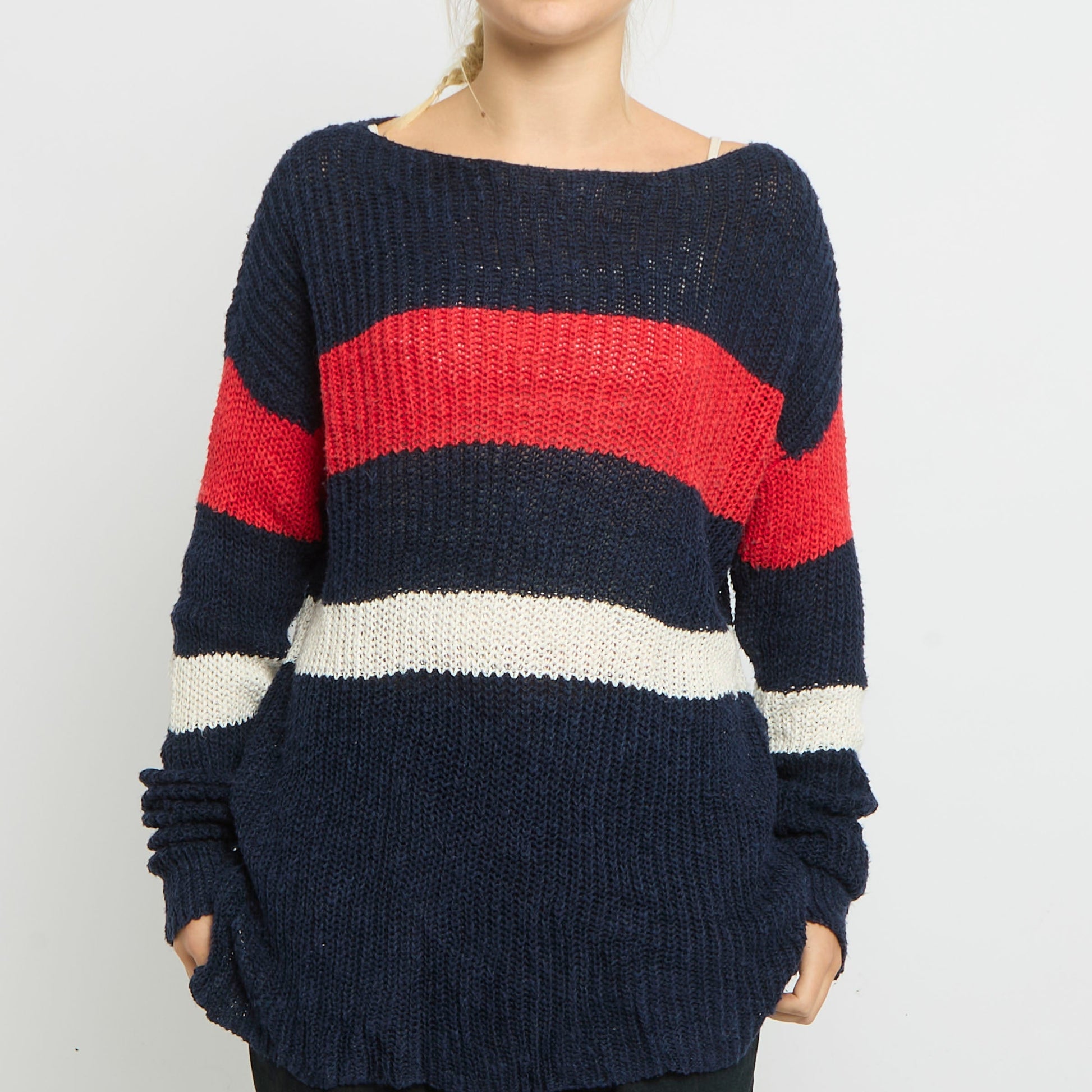 Ralph Lauren Crochet Knit Long Sweater- UK 16