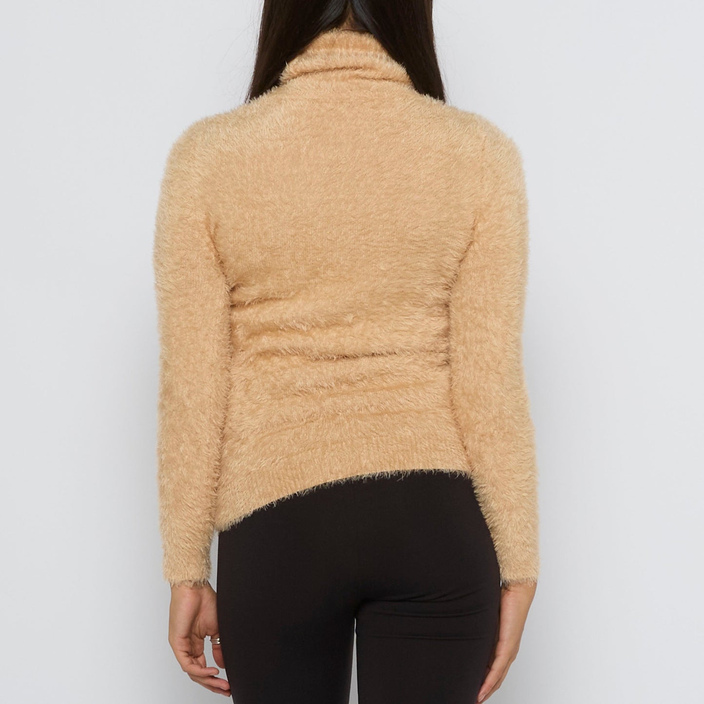 Fluffy Roll Neck Sweater - UK 6