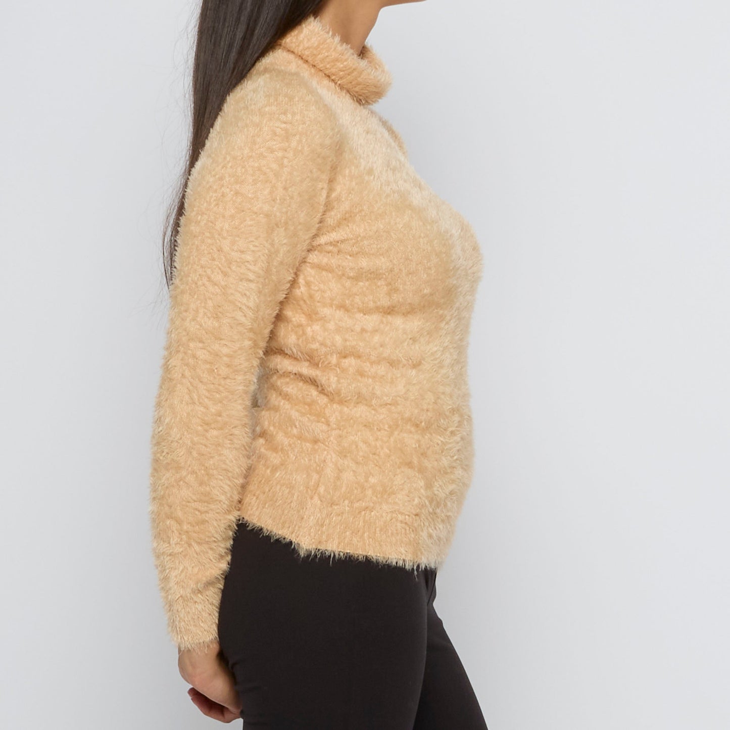 Fluffy Roll Neck Sweater - UK 6