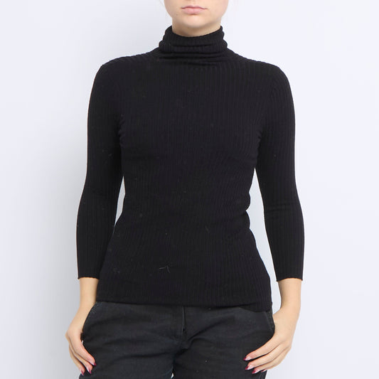 Ribbed Turtleneck Sweater - UK 6