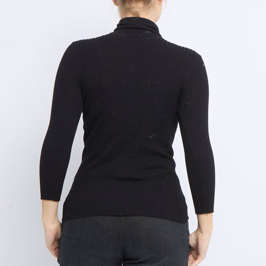 Ribbed Turtleneck Sweater - UK 6