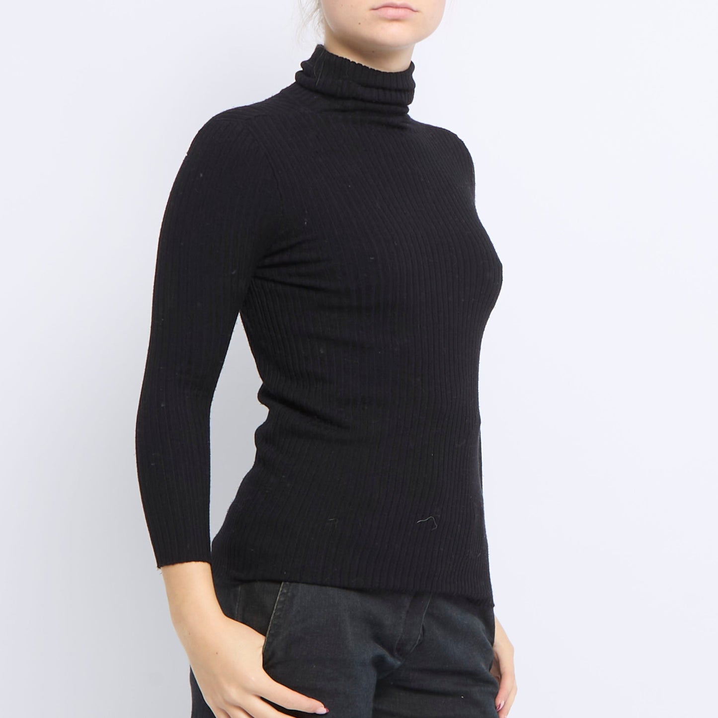 Ribbed Turtleneck Sweater - UK 6