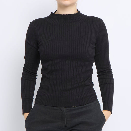 Ribbed Turtleneck Sweater - UK 6