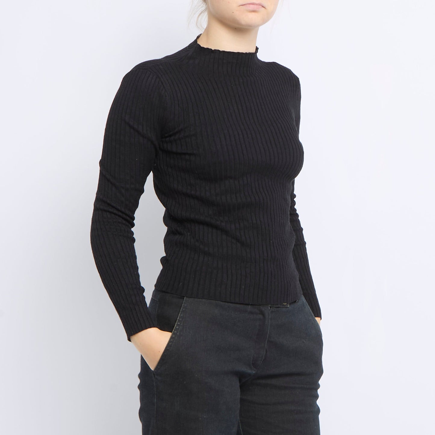 Ribbed Turtleneck Sweater - UK 6