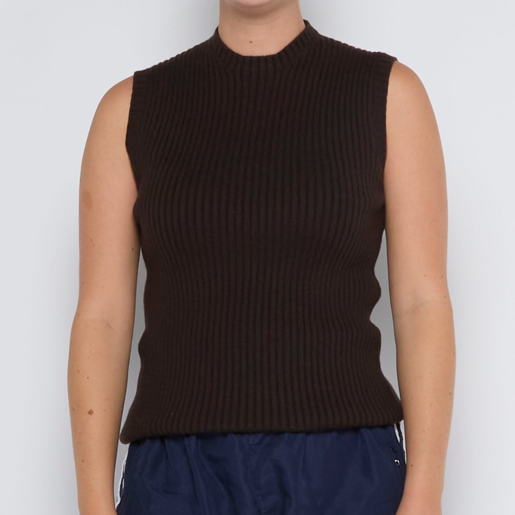 Ribbed Sleeveless Top - UK 6