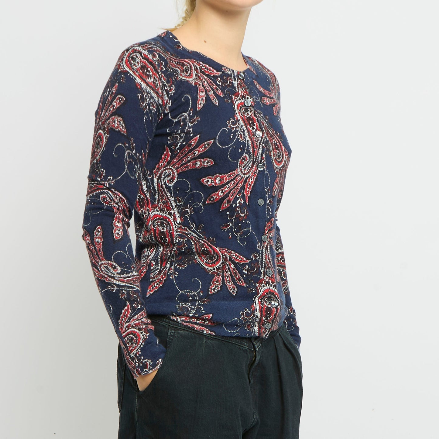 Tommy Hilfiger Paisley  Knitted Cardigan -UK  6