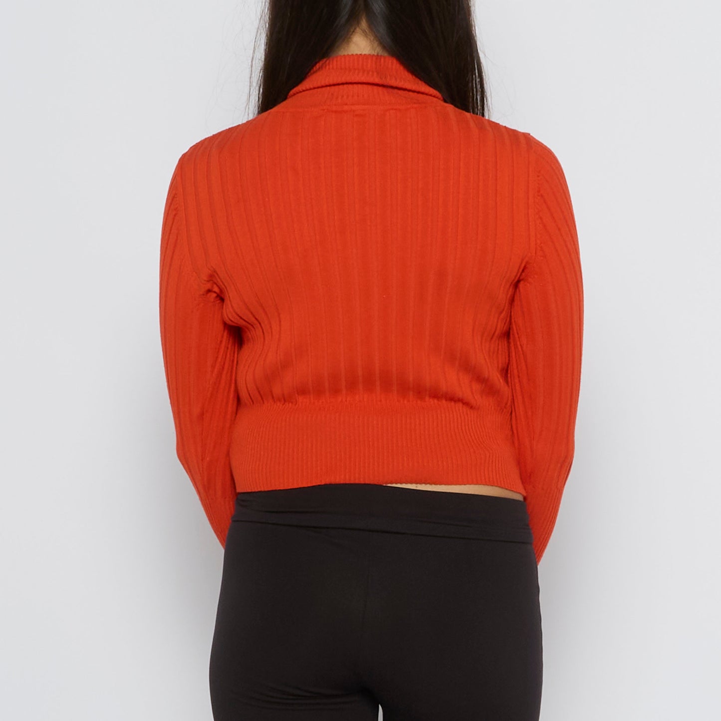 Rib Roll Neck Sweater - UK 6