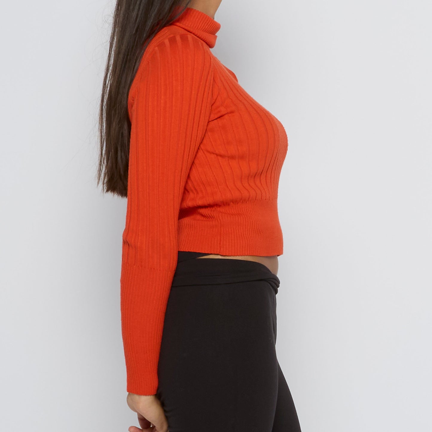 Rib Roll Neck Sweater - UK 6