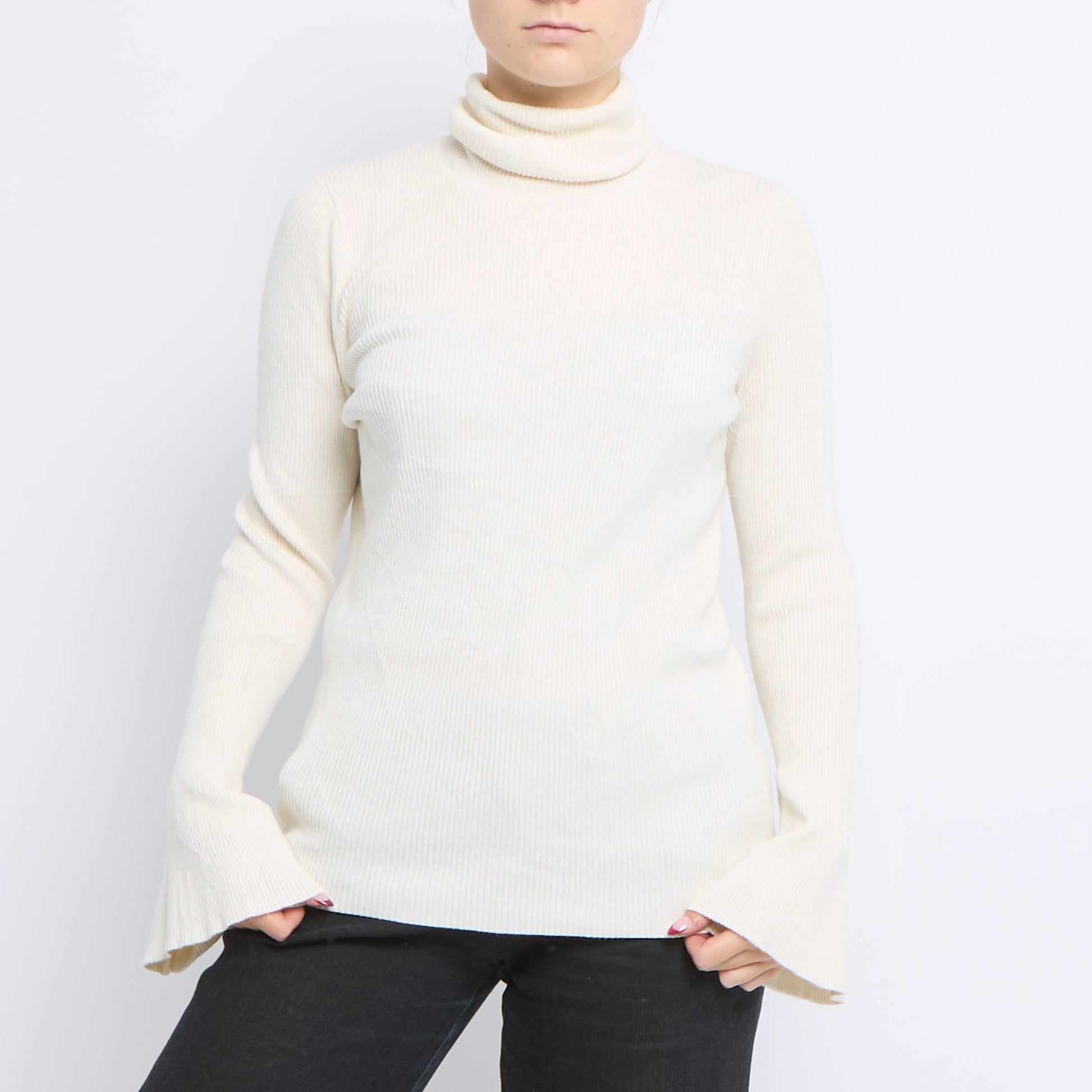 Ribbed Turtleneck Sweater - UK 8