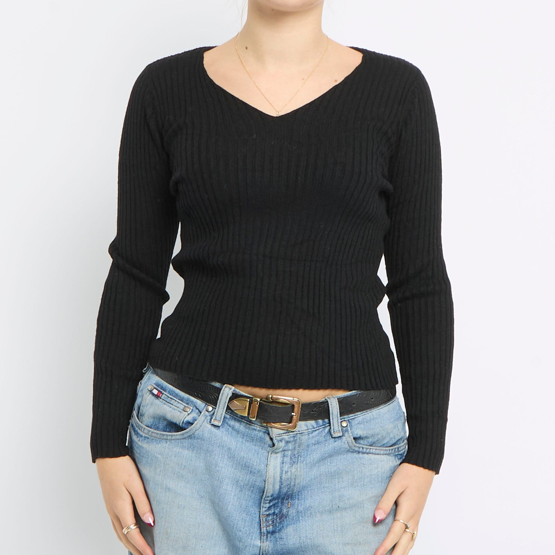 V-Neck Knitted Top - UK 8