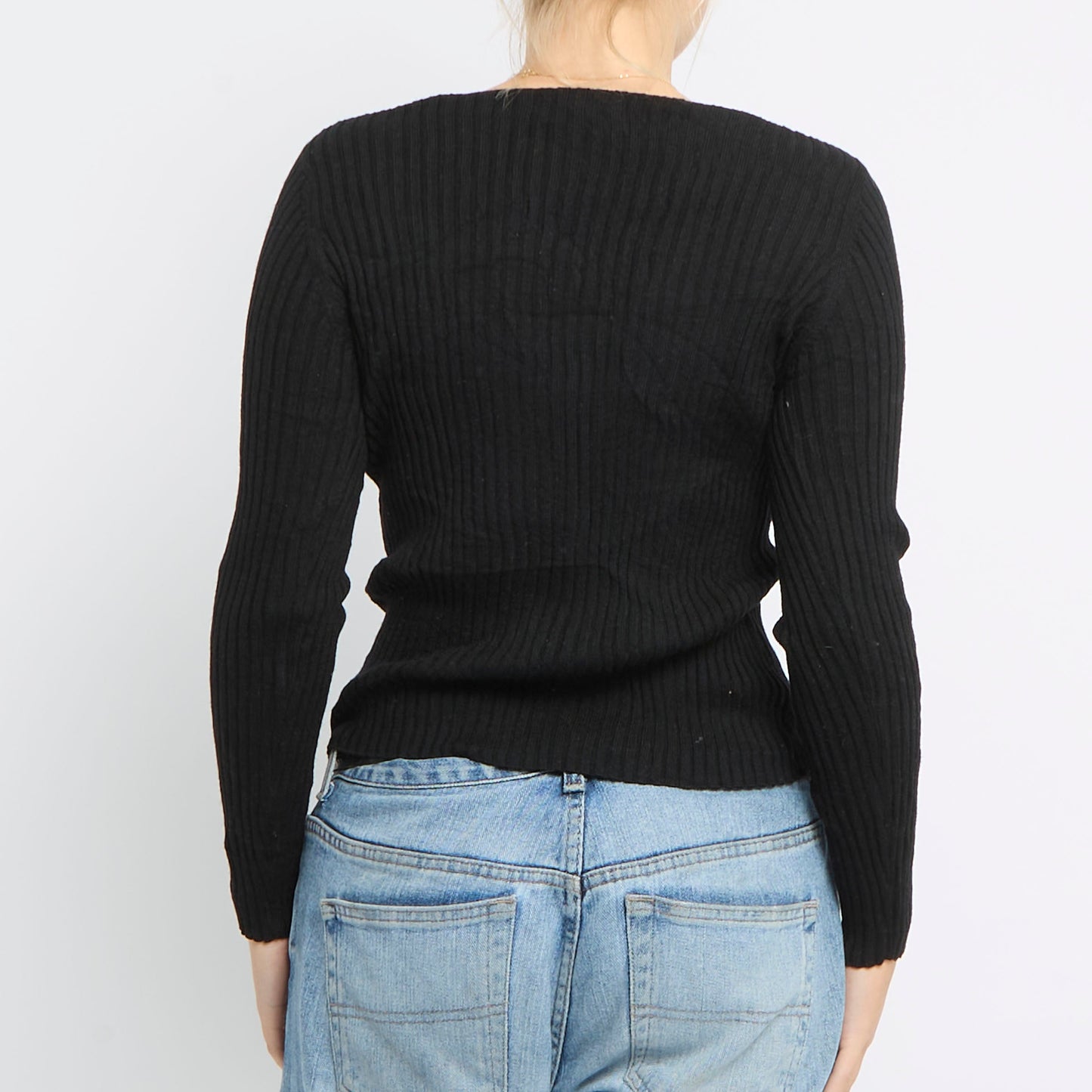 V-Neck Knitted Top - UK 8