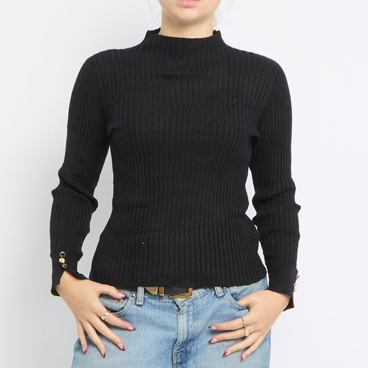 High Neck Chunky Knitted Top - UK 8