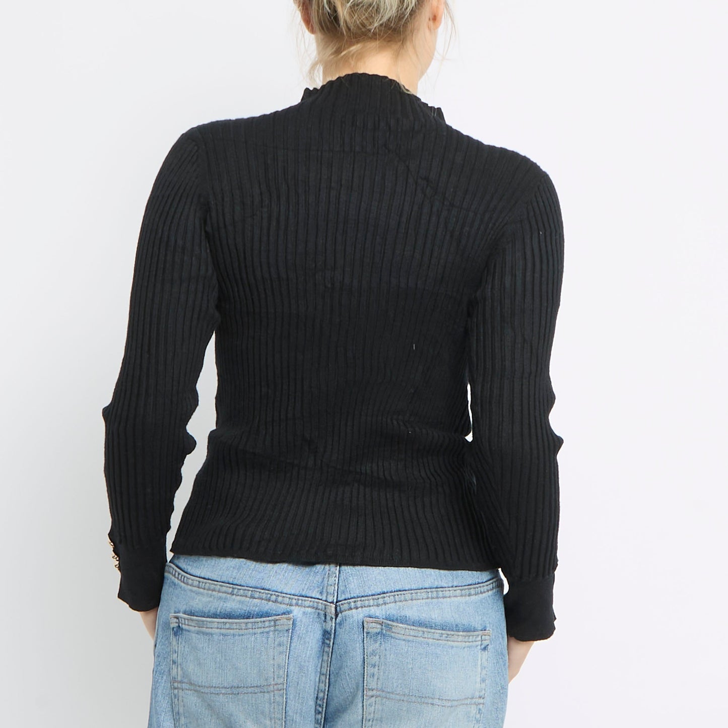 High Neck Chunky Knitted Top - UK 8