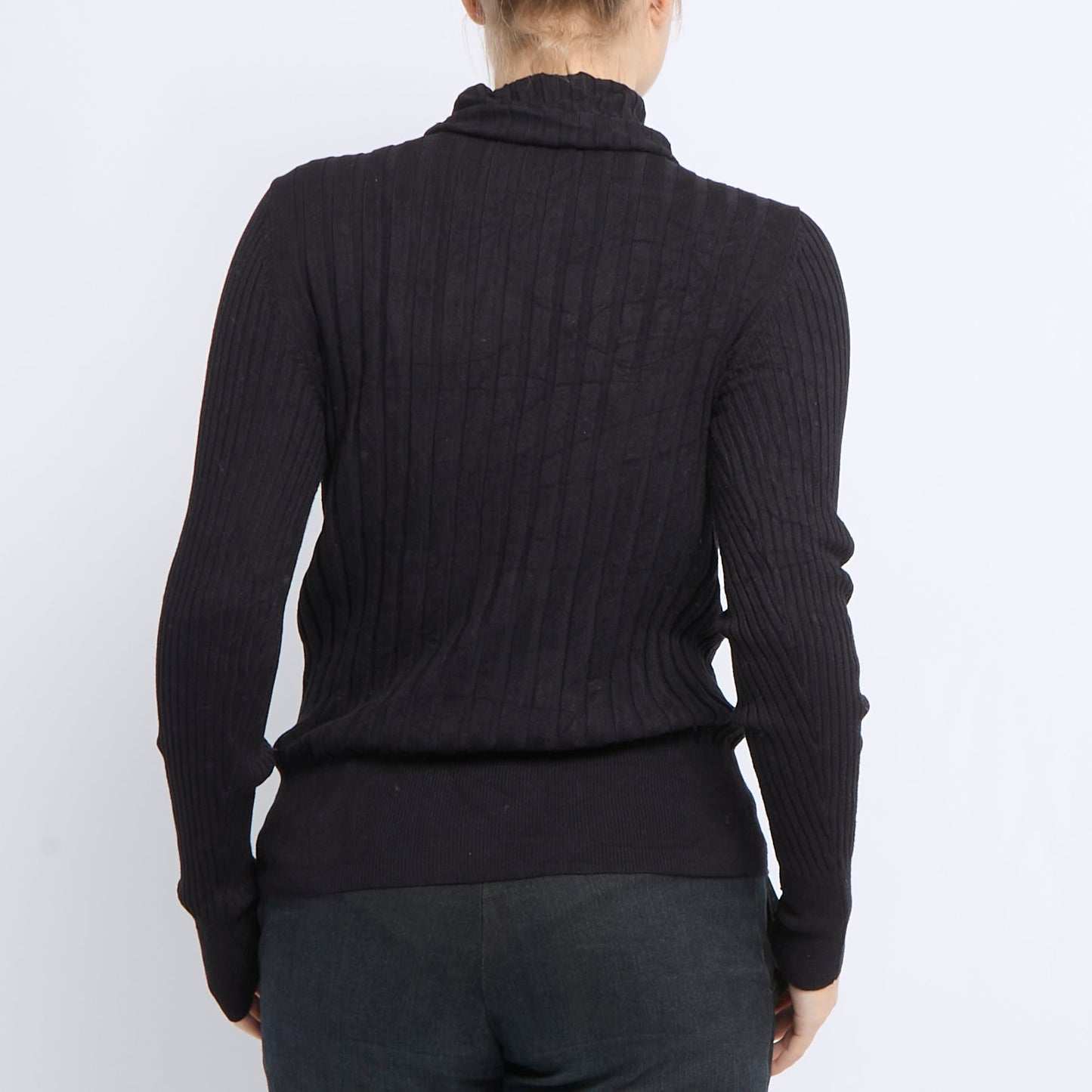 Ribbed Turtleneck Sweater - UK 8