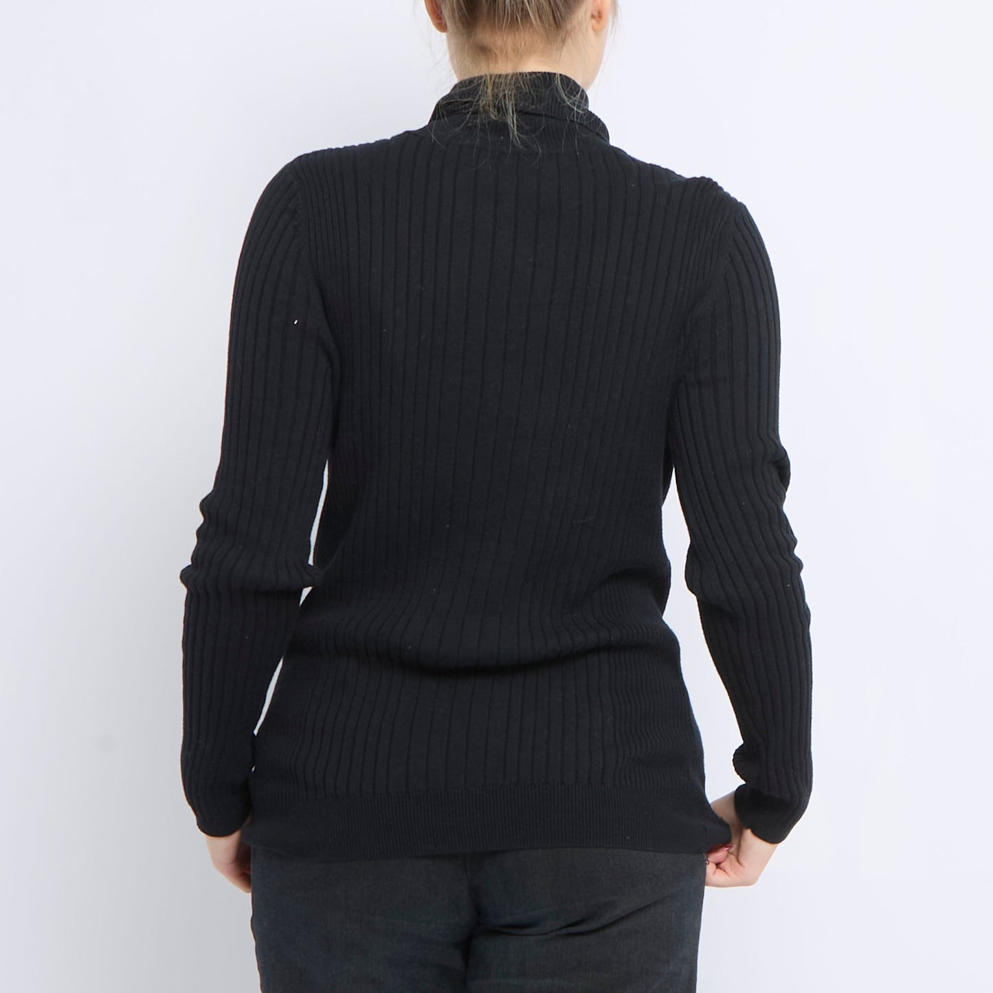 Ribbed Turtleneck Sweater - UK 8