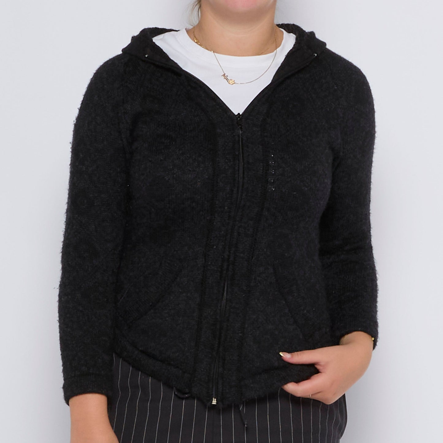 Full Zip Collared Sweater - UK 8