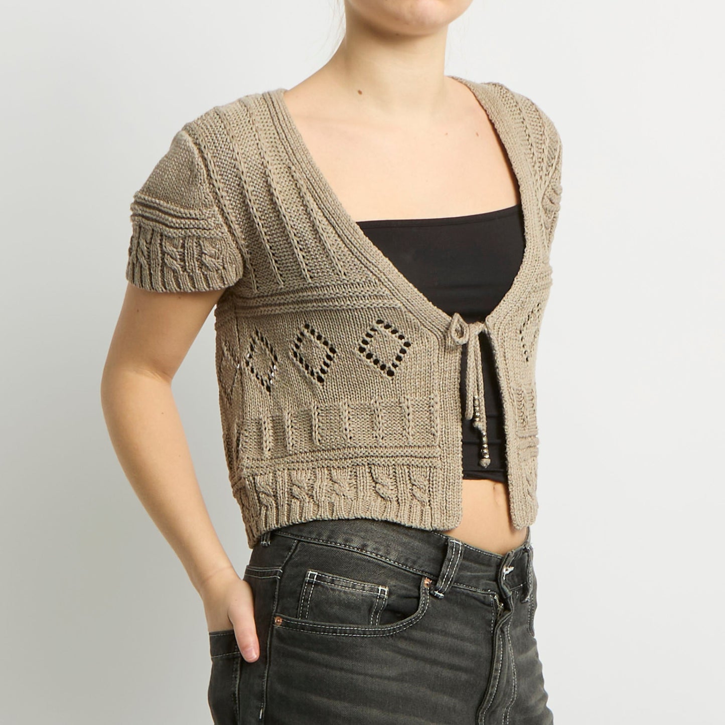 Crochet Kit Tie Cardigan - UK 8